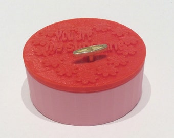 Heart  Music Box 3D Printed , “You Are My Sunshine”,  Musical Box, Music Boxes, Music box, Personalized Music Box, Baby Pink, Red, Love