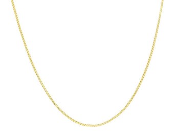 10K Yellow Gold Box Chain Necklace 0.7MM Spring ring clasp-16"-24" Great for Pendants and Charms.