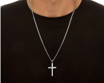 Manly cross necklace sale