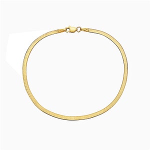 14K Gold Magic Herringbone Chain Bracelet