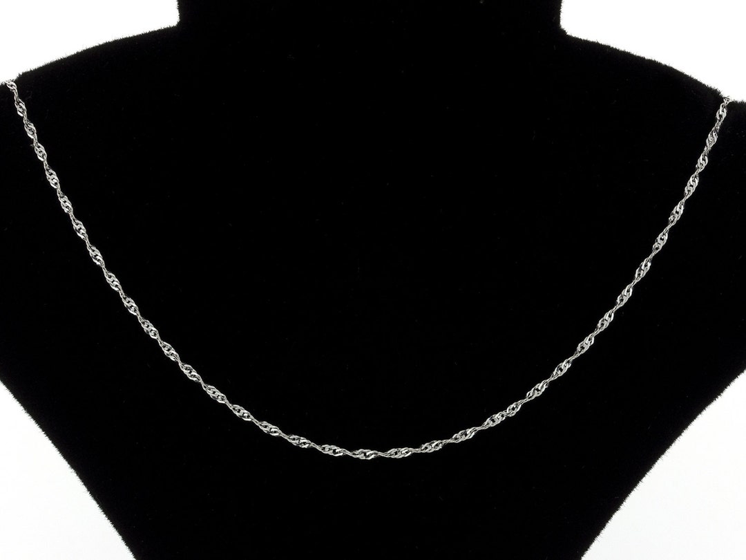 Italian Sterling Silver 2.5mm Singapore Chain Necklace - Etsy