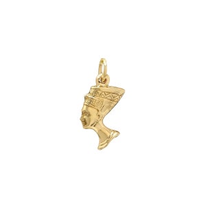 14K Yellow Gold Nefertiti Egyptian Queen Pendant Etsy Canada
