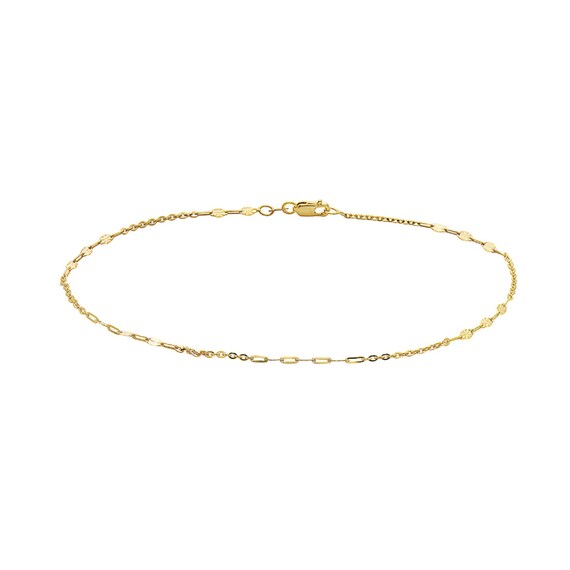14k solid gold anklet