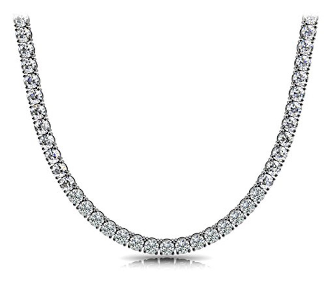 Unisex Sterling Silver 4mm Cubic Zirconia Tennis Necklace Available in