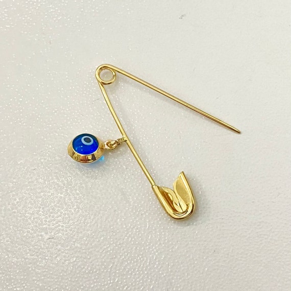 Jewelry America Solid 14K Yellow Gold Simple Safety Pin Brooch