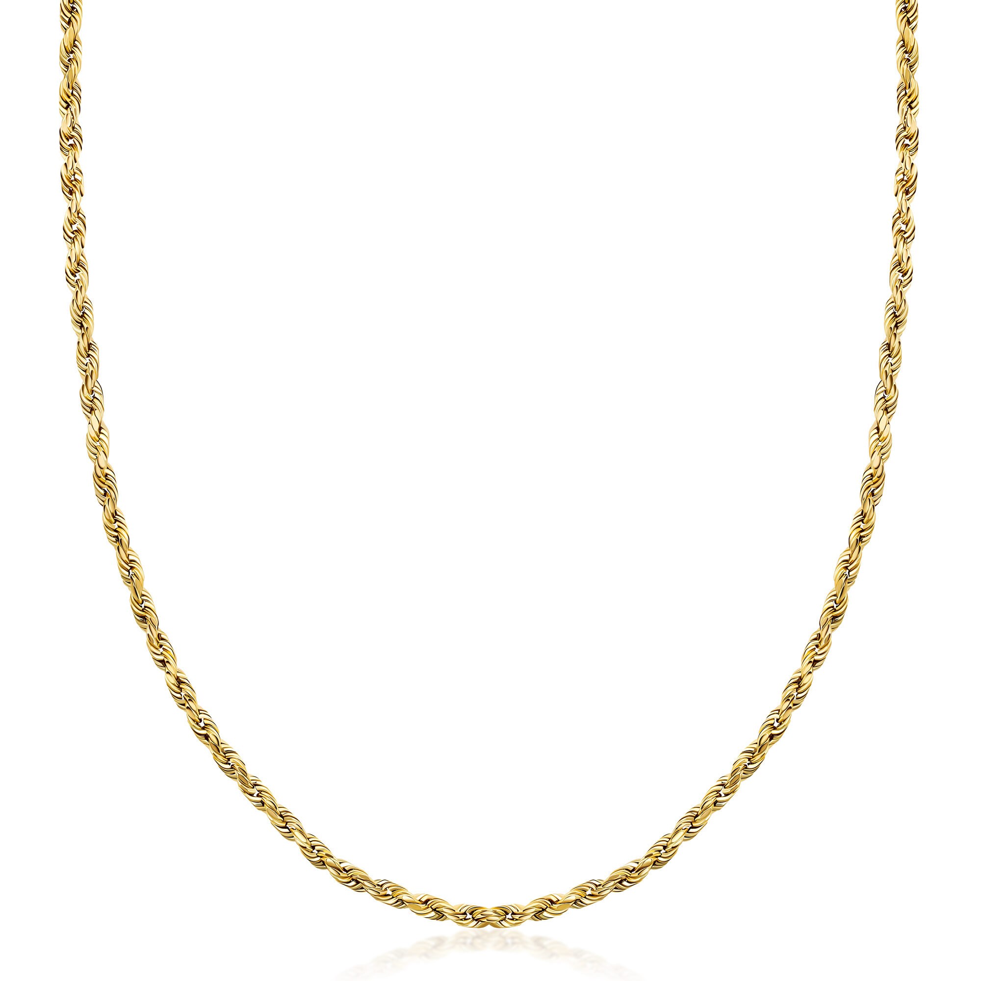 14K Gold 2.5MM Diamond Cut Rope Chain Necklace Unisex Sizes -  Israel