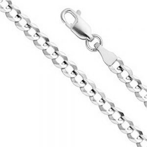 3mm 12mm Pori Jewelers 925 Sterling Silver Cuban//Curb Pave Chain Necklace Made in Italy