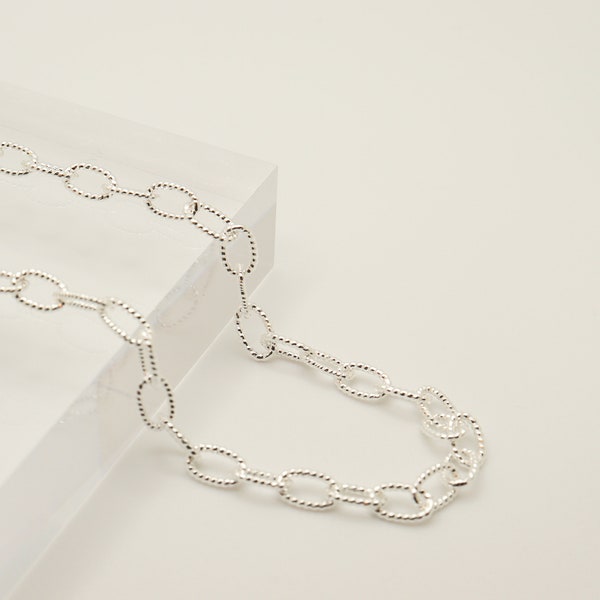 925 Sterling Silver 4.5mm Filo Chain Link Anklet - Available in Silver or Yellow