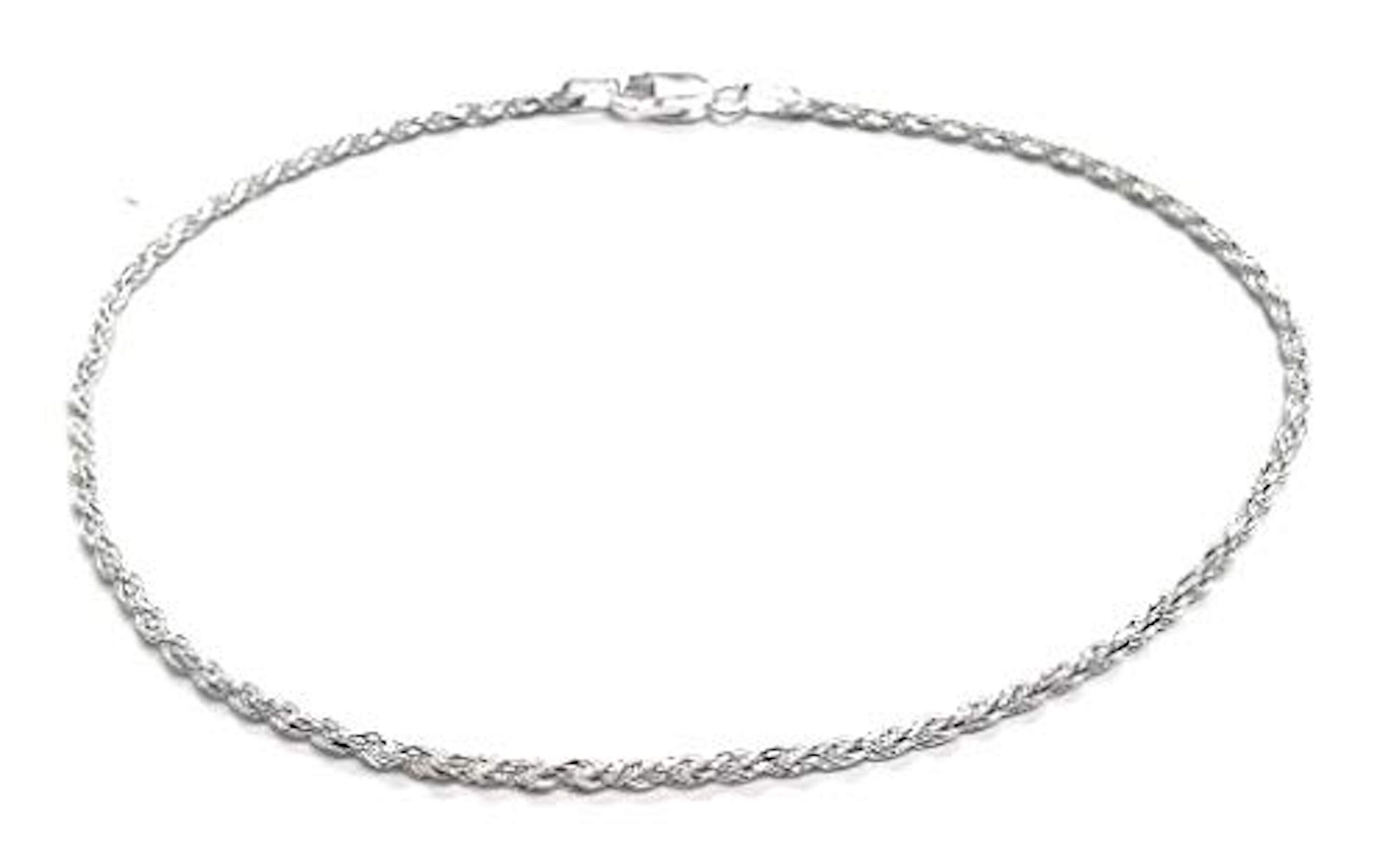 Buy Sterling Silver 2mm Diamond Cut Rope Chain Necklace Made in