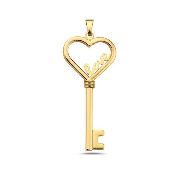 Heart shaped key best sale necklace