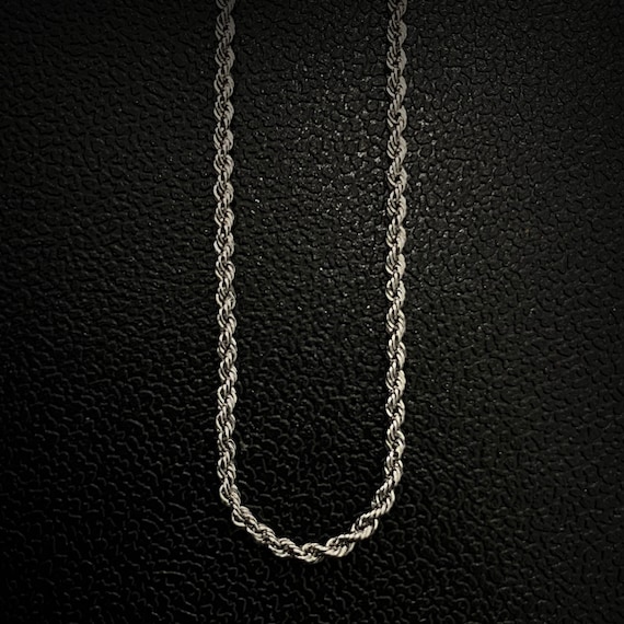 Thick platinum hotsell rope chain
