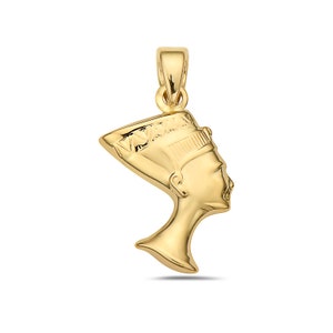 14K Yellow Gold Nefertiti Pendant