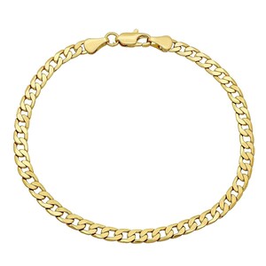 18K Solid Gold 3.8MM Cuban Curb Link Chain Necklace Made in Italy - Etsy