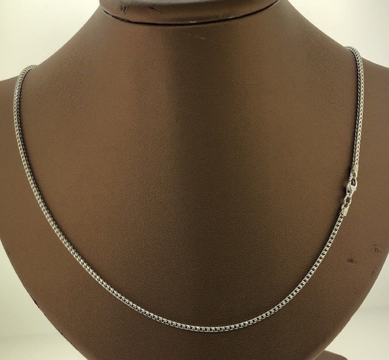 925 Solid Sterling Silver Franco Chain Necklace 2 Mm - Etsy