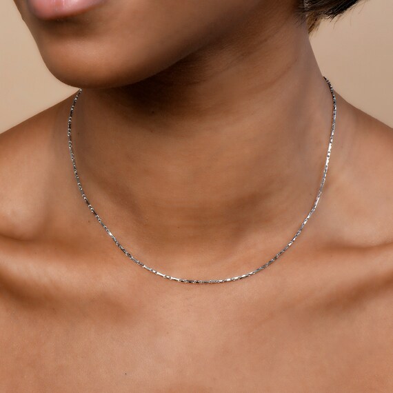 Buy 925 Sterling Silver 1.5mm Diamond Cut Heshe Link Chain