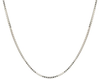 925 Sterling Silver 1.5MM Box Chain Italian Necklace- Sturdy and Strong Clasp-16"-30"
