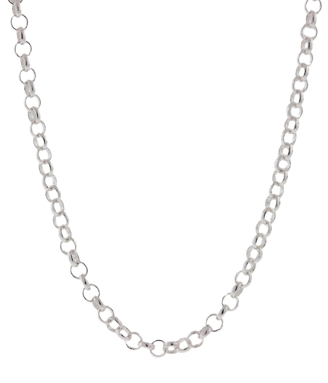 Italian Sterling Silver 2.5mm Rolo Chain Necklace Etsy