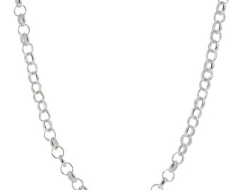 2.5mm .925 Italian Sterling Silver Rolo Chain Necklace – Choose 16-30 Inch (NEW)