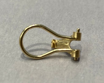 14K Solid Gold 17MM Omega Clip Earring Finding - Yellow Gold - 14K Gold Findings for repairs and jewelry making