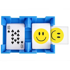 Canasta Spinner Tray neon blue acrylic