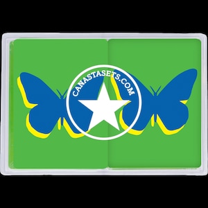 Playing cards for canasta or any games 2 packs sold togehter with butterfly design