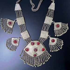 Vintage Kashmiri Necklace - Traditional Dal-Lake Necklace - Collectible Handmade Tribal Jewelry the Old Silk Road