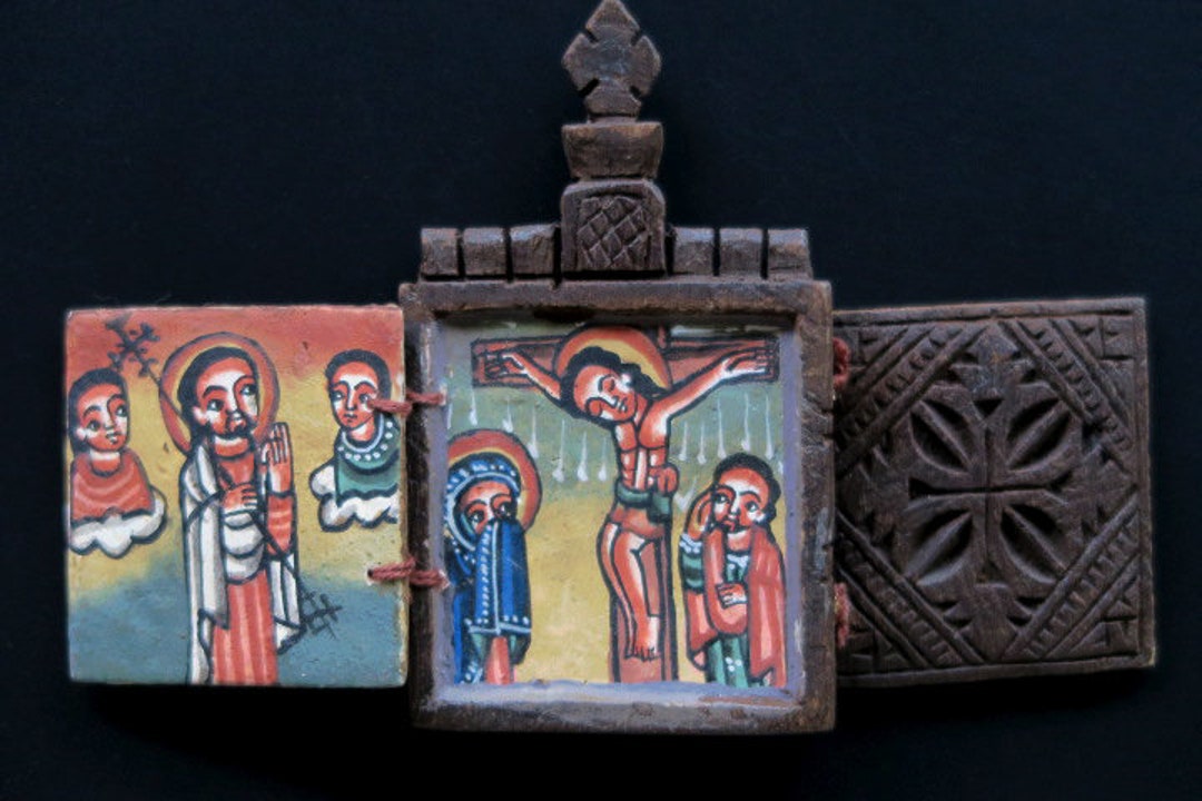 WOODEN ETHIOPIAN CROSS Collectible Doublefolding Ethiopian Etsy