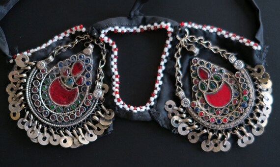 VINTAGE AFGHAN HEADPIECE - Large Kuchi Headpiece -