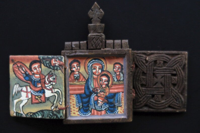 WOODEN ETHIOPIAN CROSS Collectible Doublefolding Ethiopian Etsy