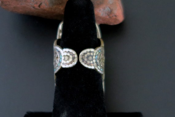 LARGE TIBETAN RING - Vintage Silver Amulet Ring w… - image 8