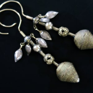 NURISTANI TRIBAL EARRINGS - Vintage Afghan Keramli Earrings - Handcrafted in Central Asia - 12 Gauge Earwires