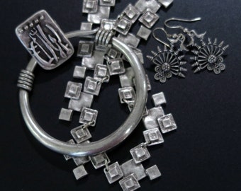 LOT of 4 Vintage Turkish Jewelry Pieces - Price Includes Necklace, Bracelet, Ring, and Earrings