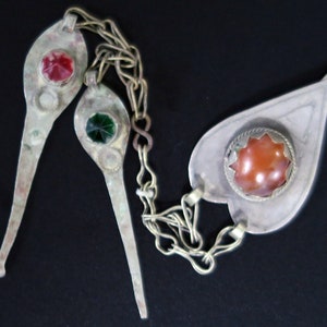 TURKMEN HAIR JEWELLERY - Unusual Vintage Turkmen Hair Pendant - Handcrafted Tribal Jewelry from Turkmenistan in Central Asia