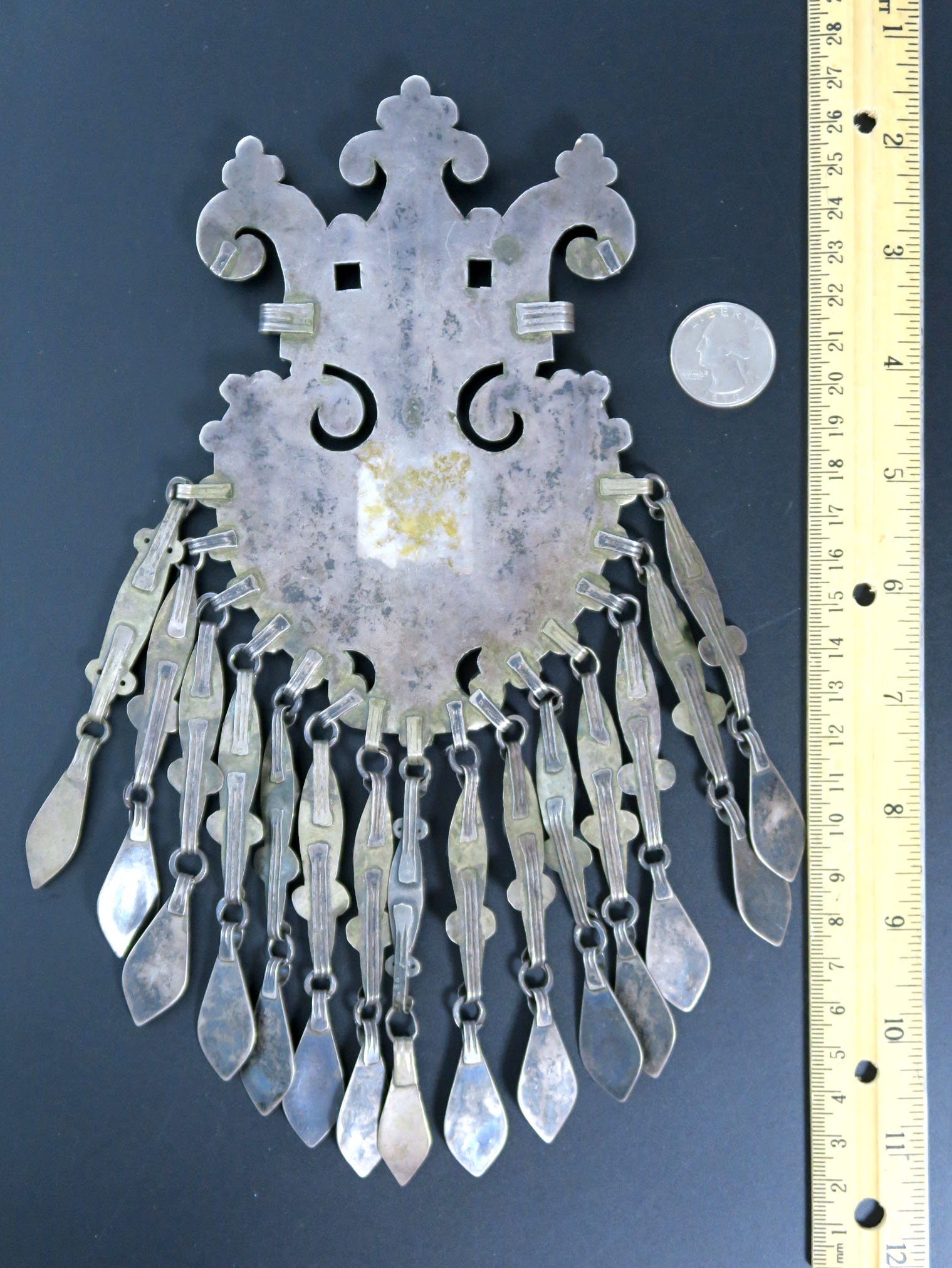 TURKMEN JEWELRY ネックレス　ヴィンテージ Antique Turkmen Jewellery - Large Silver Gurbaka Dagdan