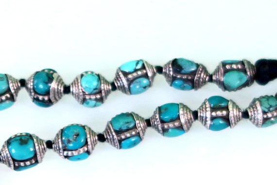 OLD TURQUOISE JEWELRY - Graduated Necklace with O… - image 5