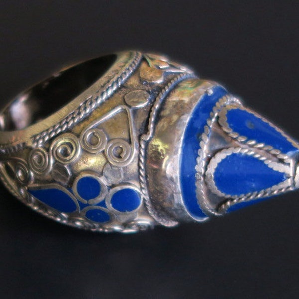 AFGHAN TOWER RING - Large Vintage Tribal Jewelry Ring - Different Sizes Available