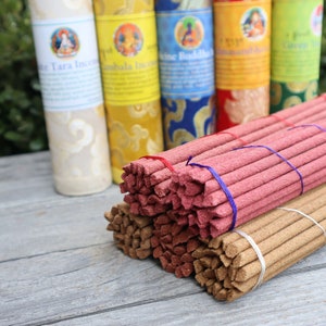 Tibetan Deites Incense Sticks Traditional Handmade Dhoop for Meditation Zen Bundle of 24 Sticks