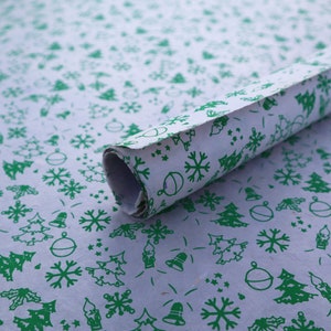 Lokta Paper Holiday Gift Wrapping Christmas Theme Nepalese Handmade Paper 20&quot; x 30&quot; Eco Friendly