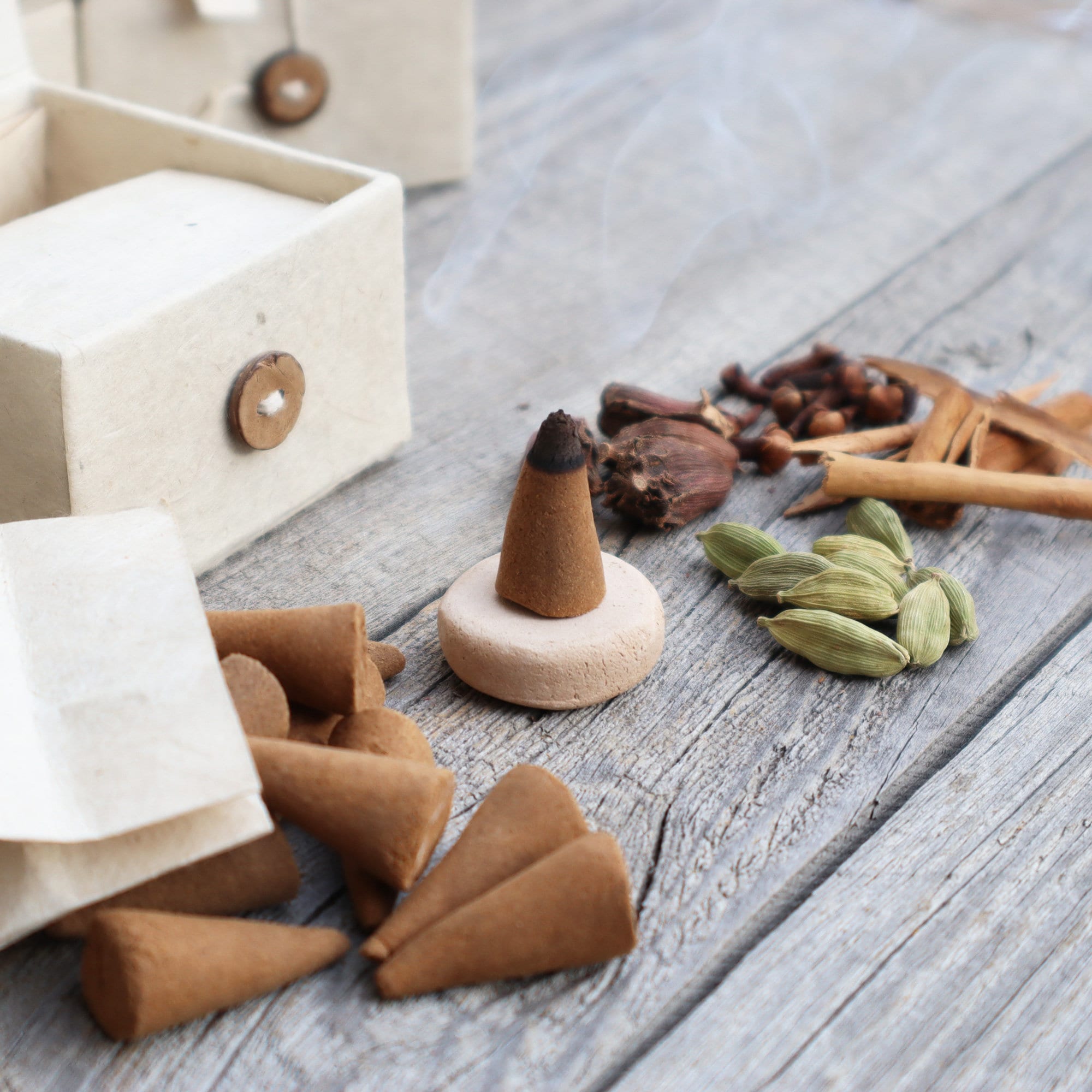 Shangri-la Herbs Incense Cones Nepalese Handmade Dhoop Box of 25