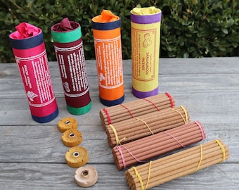 Traditionelle tibetische Tube Räucherstäbchen Natürliche Kräuter Reinigung Meditation Ritual Spirituelle Zen Handmade Dhoop