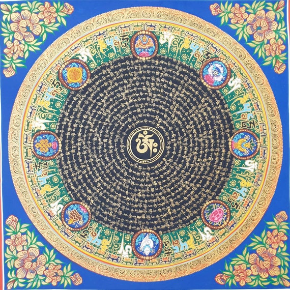 楽天市場】【一点物】チベット密教 手描き マンダラ 曼陀羅 タンカ