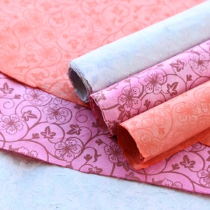 Lokta Paper Decorative Floral Gift Wrapping Nepalese Handmade Himalayan Paper Eco Friendly