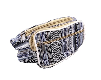 Boho Baumwoll Bauchtasche: Multi-Pocket Crossbody Sling Gürtel für Travel Festival