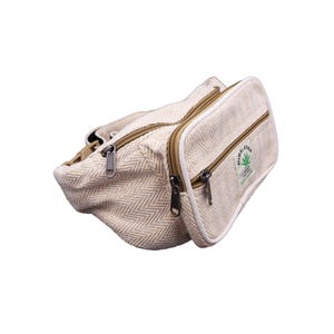 Himalayan Hemp Fanny Pack Multi Pocket Crossbody Sling Money Belt Passport Travel Adult Casual Waist Bag Eco-Friendly