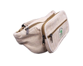 Himalaya Hanf Fanny Pack: Multi-Pocket Crossbody Sling Bag für Travel Festival