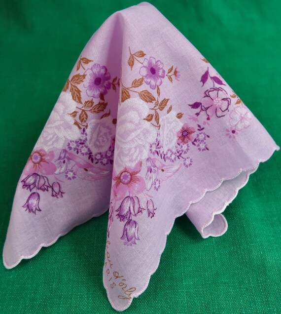 Vintage Jean D' Orly Handkerchief Group of 2/ Flo… - image 3