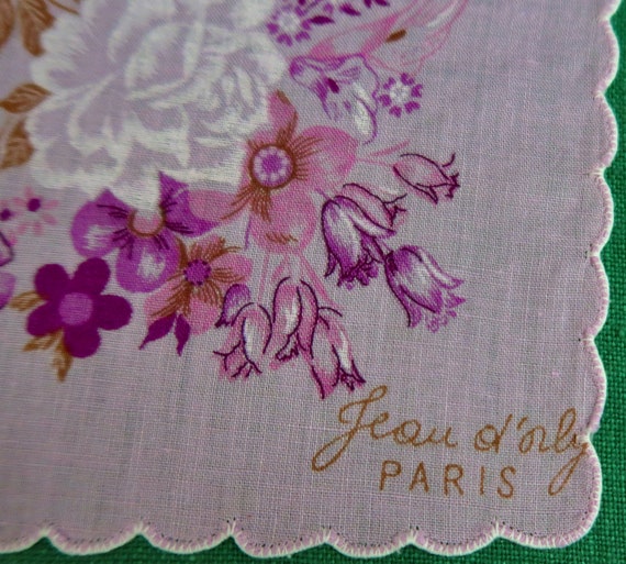 Vintage Jean D' Orly Handkerchief Group of 2/ Flo… - image 5