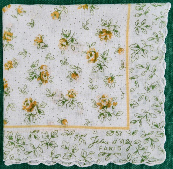 Vintage Jean D' Orly Handkerchief Group of 2/ Flo… - image 8