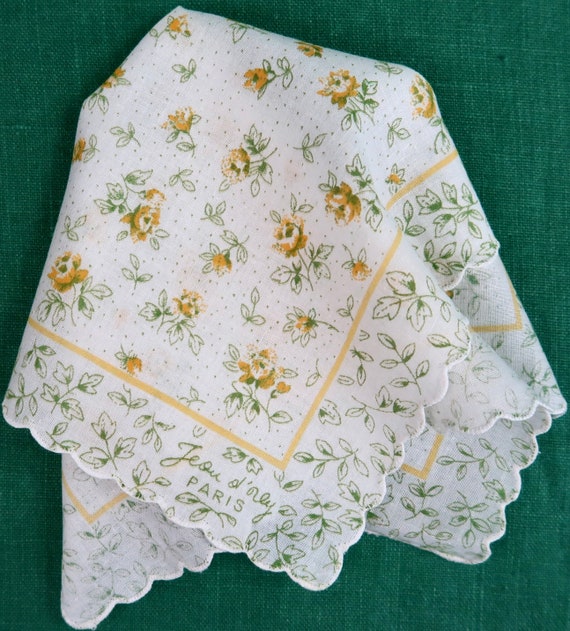 Vintage Jean D' Orly Handkerchief Group of 2/ Flo… - image 7