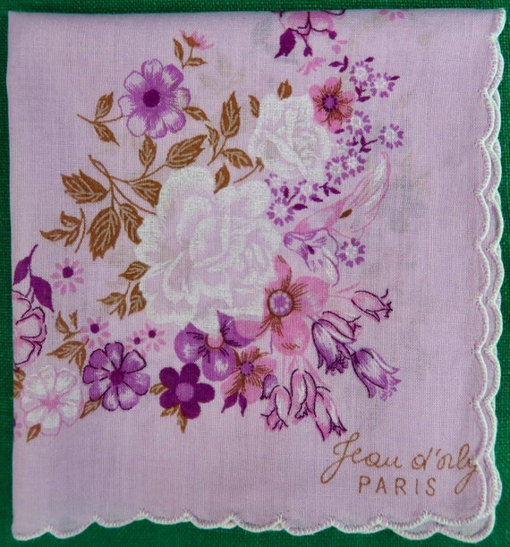Vintage Jean D' Orly Handkerchief Group of 2/ Flo… - image 4